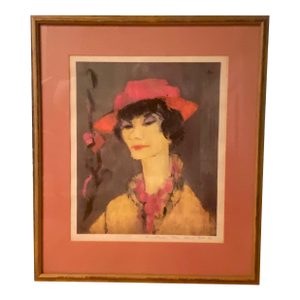 Coco Chanel - Tavé, Signed Print of Famed Painting of Coco Chanel by Tavé