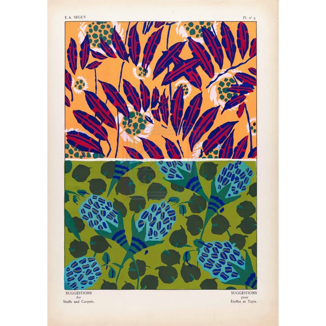 Ea Seguy Suggestions Pour Étoffes Et Tapis, Plate 9 For Sale - Image 4 of 4