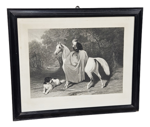 After Alfred de Dreux, Alone at a Meeting, 1858, Engraving