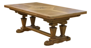 Large Sculptural Oak Table, 1950s