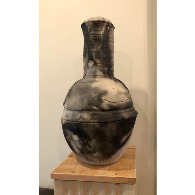 Tan Organic Modern Clay Vessel For Sale - Image 8 of 12