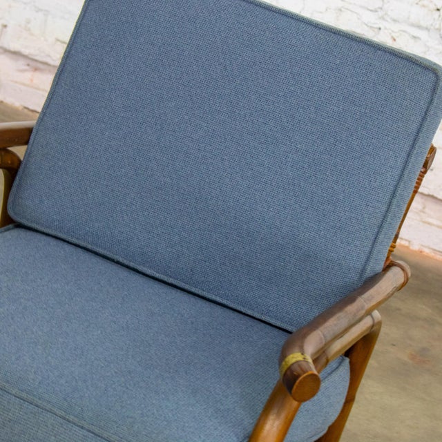 Mid-20th Century Tropical or Coastal Style Rattan 3 Piece Sofa and Lounge Chair by Calif Asia, a Set For Sale - Image 9 of 18