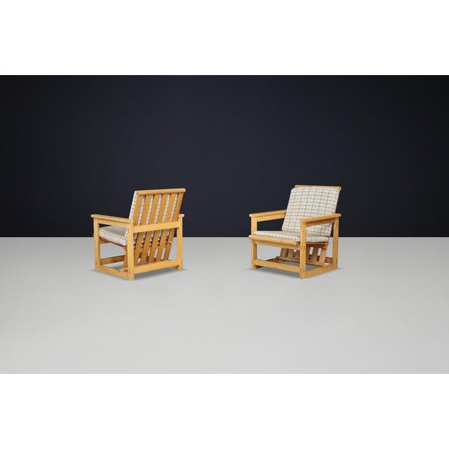 Set of Lounge Chairs in Pine Model Trybo by Edvin Helseth, Norway 1960s For Sale - Image 10 of 12