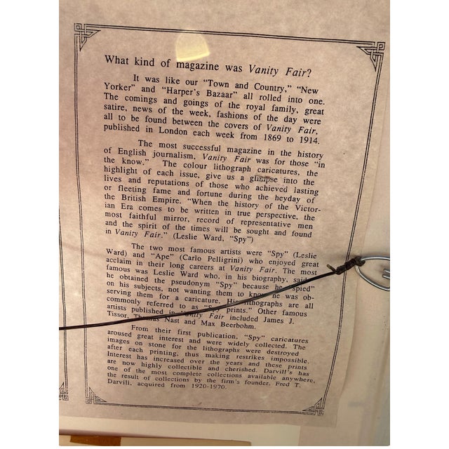 Ruby Red The Mito | Caricature Sir George Compton Archibald Arthur, Bart | Vanity Fair Print | 1885 For Sale - Image 8 of 12