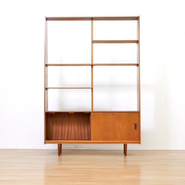 1960s Mid Century Bookcase Room Divider in Teak For Sale - Image 5 of 10