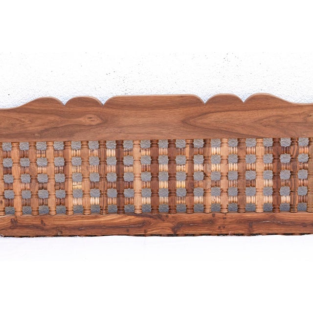 Monumental 108" Long Lattice Mousharabi Daybed For Sale - Image 4 of 10