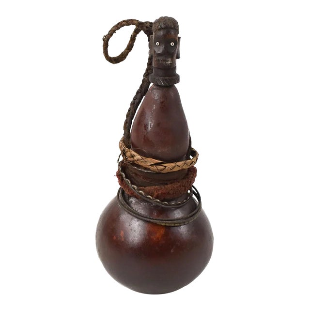 Early 20th Century Nyamwezi Diviner's Medicine Gourd Tanzania For Sale