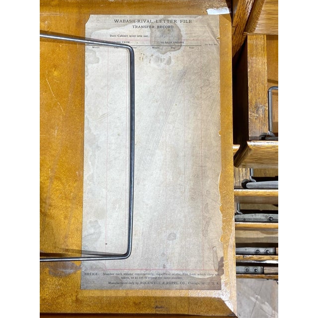 Brown Antique Oak 12 Drawer File Cabinet Rockwell & Rupel of Chicago For Sale - Image 8 of 12