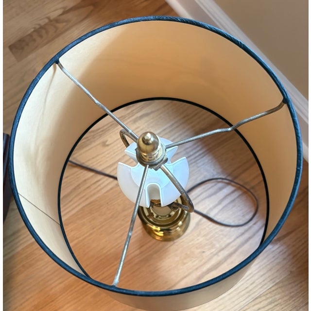 Vintage Brass Candlestick Lamp For Sale - Image 4 of 6