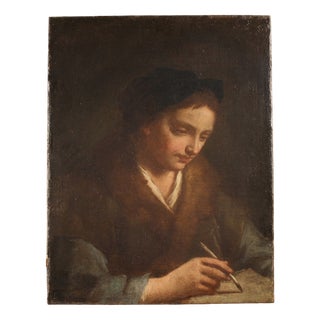 Italian Artist, Portrait, 17th Century, Oil Painting on Canvas For Sale