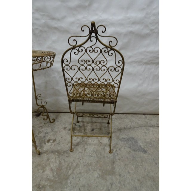 Wrought Iron Table & Chairs For Sale - Image 9 of 10