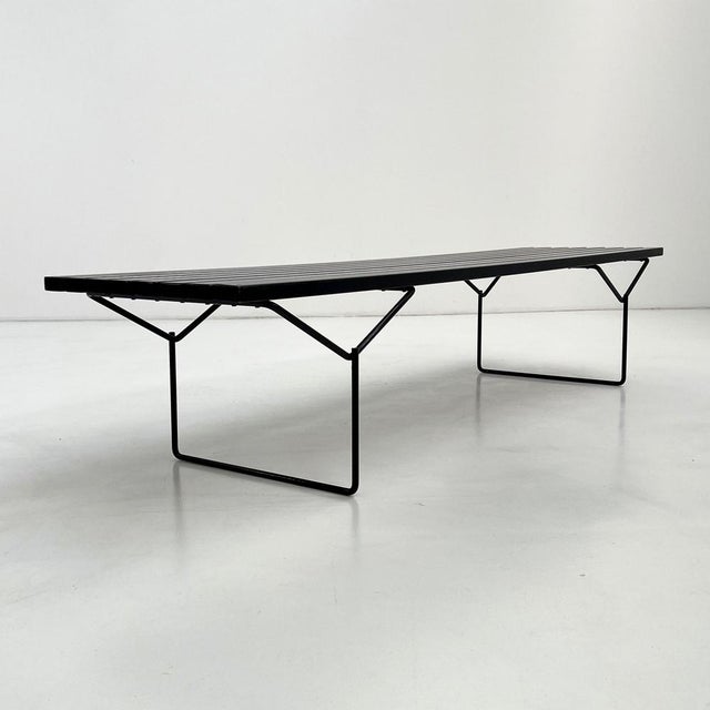 Slat Bench attributed to Harry Bertoia for Knoll International, 1960s For Sale - Image 9 of 12