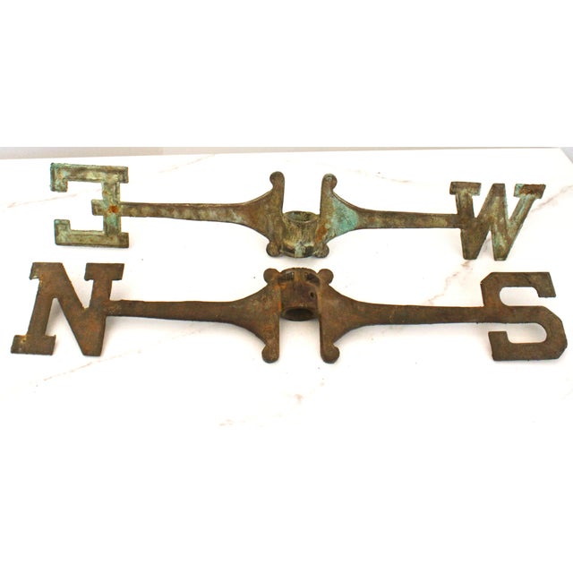 Early 19th Century Early 19th C. French Equestrian/Horse Cast Iron Weather Vane Directional Fragments For Sale - Image 5 of 5