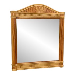 Vintage Pencil Reed Column Mirror For Sale