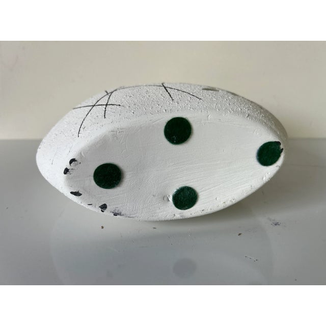 Black Vintage White and Black Matte Glaze Ceramic Vase For Sale - Image 8 of 9