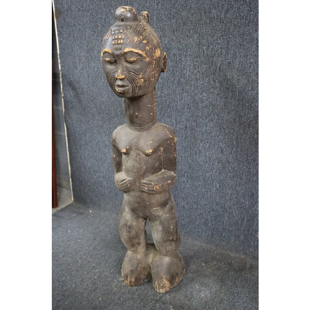 Mid 20th Century Carved African Statue For Sale - Image 5 of 8