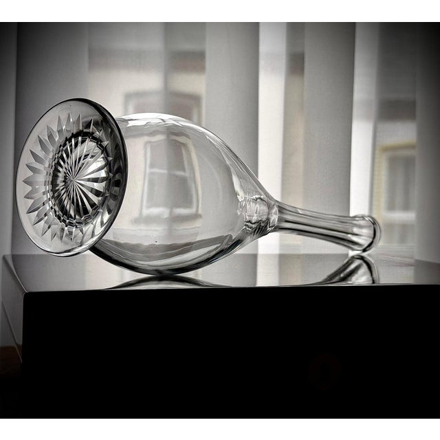 Antique Clear Glass Teardrop Decanters, 1890s, Set of 2 For Sale - Image 9 of 16