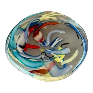 Davide Dona Signed Murano Low Profile Large Centerpiece Bowl