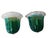 The glass, shaped like a flower, harmoniously combines green and transparent hues, creating a mesmerizing visual effect...