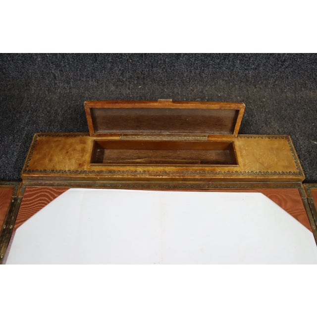 Tooled Leather Desk Topper Chairish