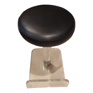 Mid-Century Modern Lucite Spinning Seat With Foot Rest