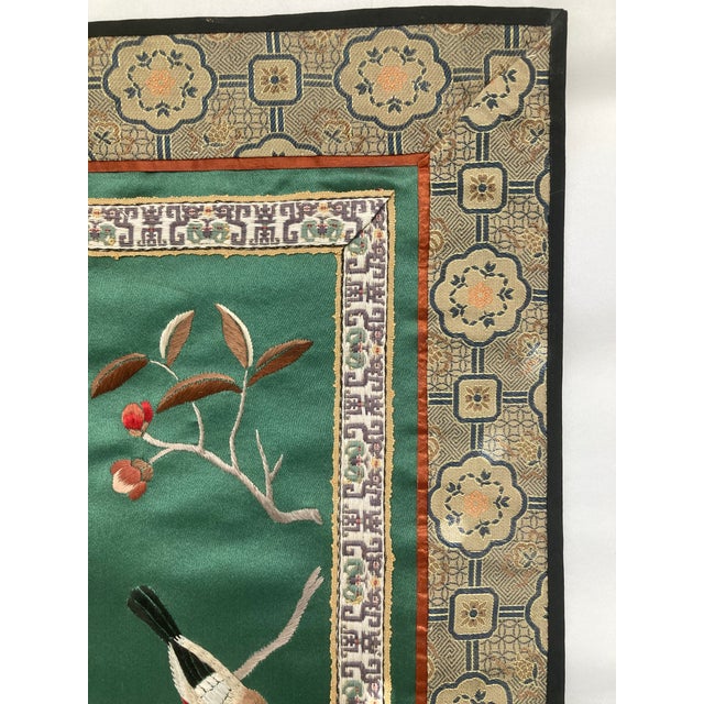 Chinese Vintage Chinese Silk Embroidered Tapestry For Sale - Image 3 of 5