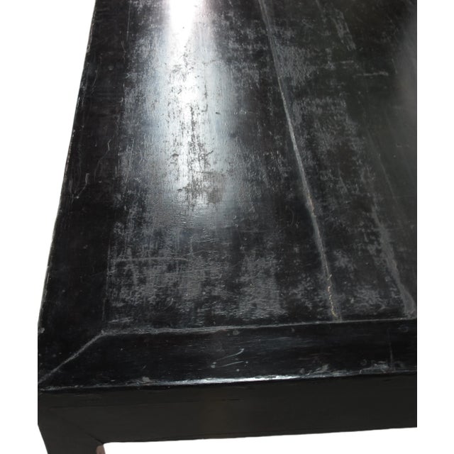 Black 35" Tall Antique Black Lacquer Table For Sale - Image 8 of 12