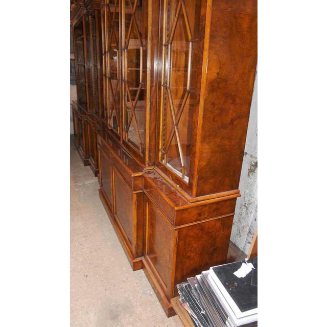 Victorian Walnut Breakfront Bookcase For Sale - Image 6 of 18