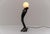 Ceramic Art Deco Waiter Table Lamp with a Milk Glass Ball Shade, Italy, 1960s For Sale - Image 4 of 10