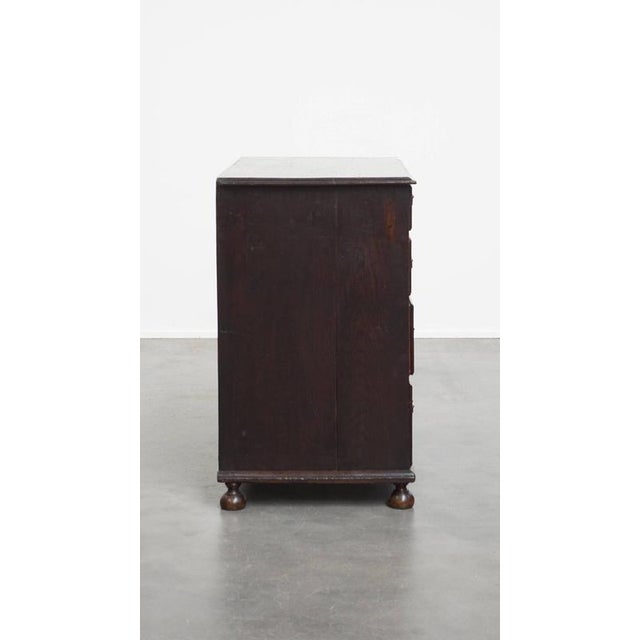 Antique Oak English Chest of Drawers, 1700s For Sale - Image 3 of 14