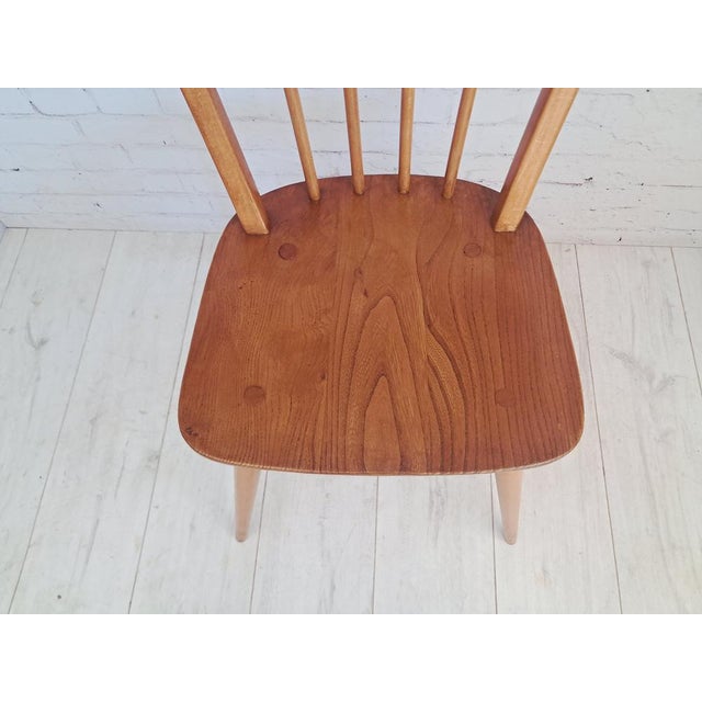 Mid-Century Modern Windsor Dining Chairs in Elm by Lucian Ercolani for Ercol, 1960, Set of 2 For Sale - Image 10 of 14