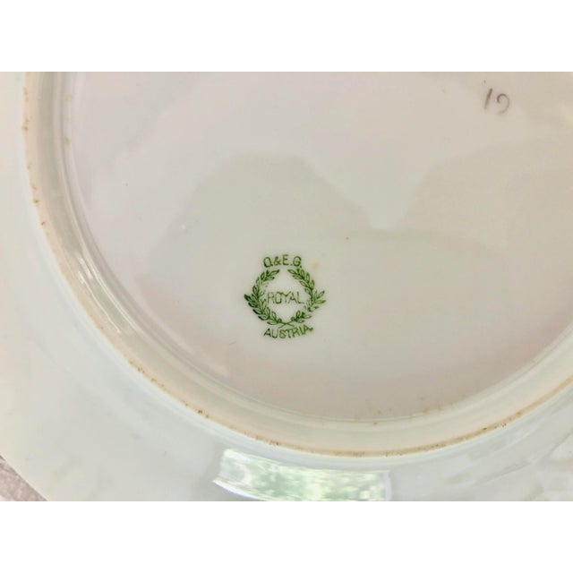 Shabby Chic 1900�s O&eg Royal Austria Floral Design Porcelain S/3 Plates For Sale - Image 3 of 4