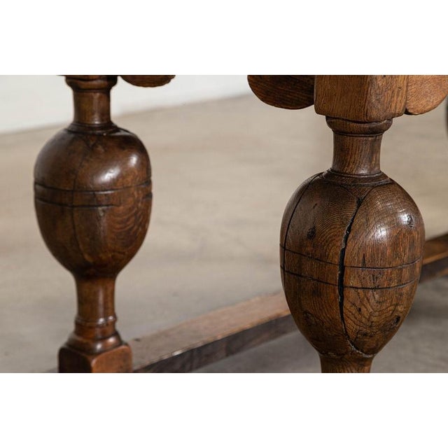 17th Century English Oak Draw-Leaf Refectory Table, 1680 For Sale - Image 13 of 18