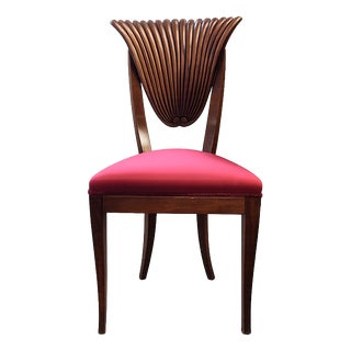 Empire Mahogany Chairs with Fan-Shaped Carved Backrest, Set of 3 For Sale
