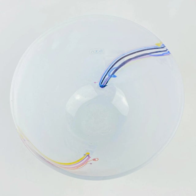 Large Bertil Vallien Kosta Boda Swedish Art Glass Bowl For Sale - Image 11 of 13