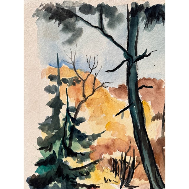 Original watercolor on paper by Henry Emil Salloch, also known as Heinz Emil Salloch, the German-born American artist and...