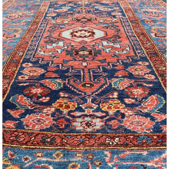 Tribal Kurdish Bidjar Rug With All-Over Sub-Geometric Medallion Design For Sale - Image 4 of 12