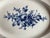 Large antique 19th century German Meissen porcelain blue and white platter decorated with hand painted flowers and...