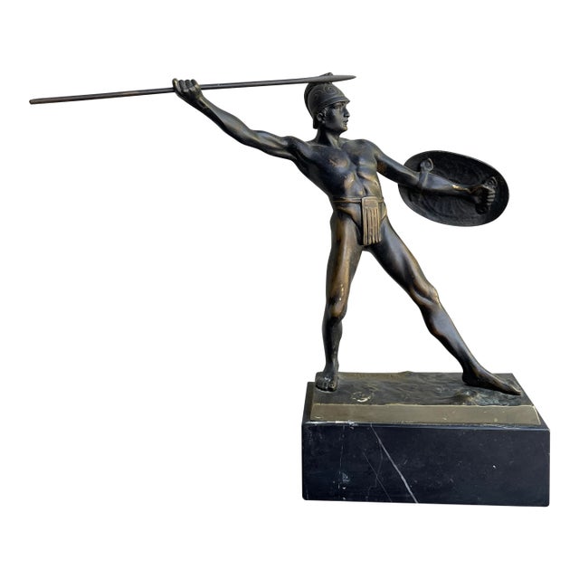 1920s Greek Soldier Bronze Sculpture For Sale