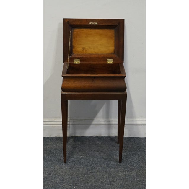 Late 20th Century Late 20th Century Brandt Furniture Solid Mahogany Traditional Style 15" Jewelry Box / Chest For Sale - Image 5 of 11