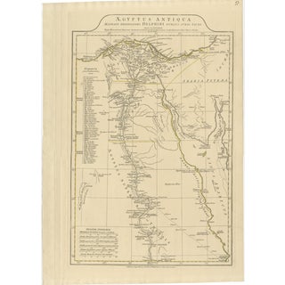 Antique Map of Ancient Egypt Nile Valley & Red Sea, 1818 For Sale