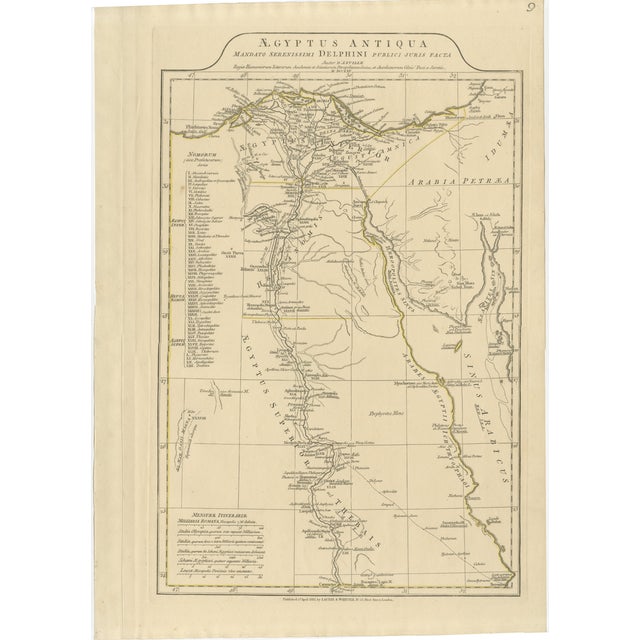 Antique Map of Ancient Egypt Nile Valley & Red Sea, 1818 For Sale