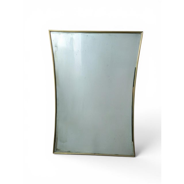 Gold Vintage Wall Mirror, Italy, 1950 For Sale - Image 8 of 8