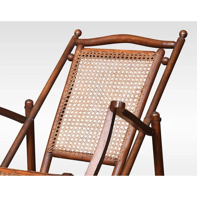 Walnut Framed Folding Steamer Deck Chair, 1890s For Sale - Image 5 of 9