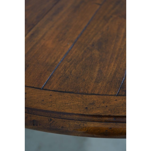 Wood Guy Chaddok Round Distressed Dining Room Table For Sale - Image 7 of 18
