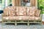 Tommy Bahama Sage Green Rattan Faux Bamboo Sofa With Botanical Upholstery For Sale - Image 9 of 10