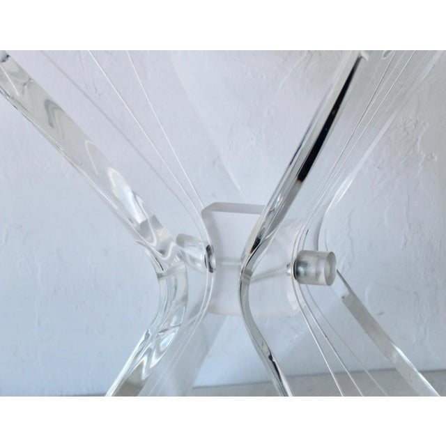 Lion in Frost Style Lucite Butterfly End Side Accent Table BaseHollywood Regency For Sale - Image 11 of 11