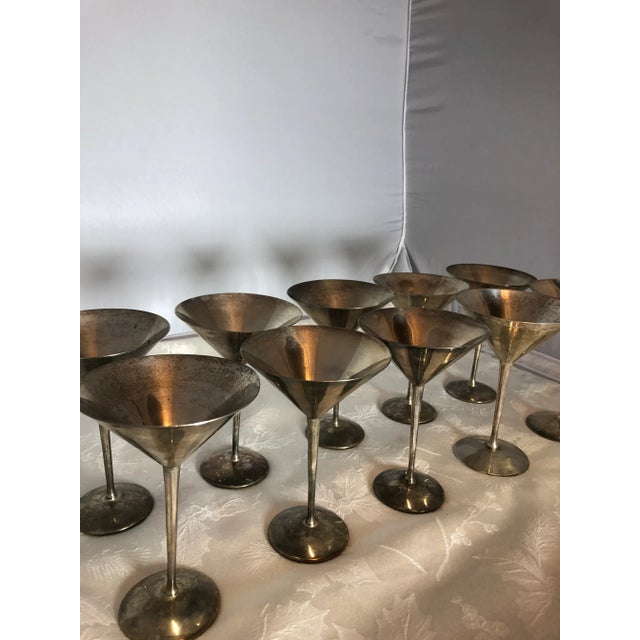 Mid 20th Century Vintage Mid 20th Century Hand Made International Silver Goblets - Set of 12 For Sale - Image 5 of 7