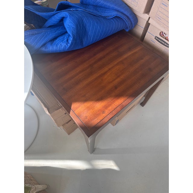 A professionally refinished Henredon Ming style game table or end table. Please see all photos to understand the texture...