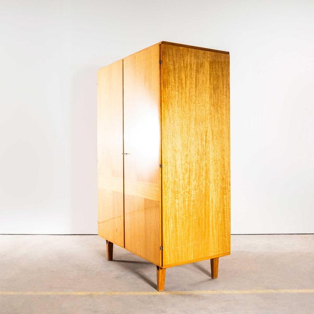 Mid-Century Blonde Birch Wardrobe, 1960s For Sale - Image 6 of 12
